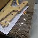 Reversible Cat Scratcher Bed, Large Scratching Board for Indoor Cats - Cardboard Pad & Durable Cat Scratcher Lounge Hammock Furniture, Natural Wood Color