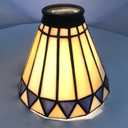 Tiffany Style Stained Glass Lampshade, Replacement Lamp Shades with Fan Light, Wall Lamp and Chandeliers, 5.5-Inches Dia
