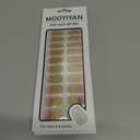 3 x Gloss Nail Strips|Uv Free|22 Pcs,Gel Nail Stickers|Long Lasting Two Weeks and Easy to Apply&Remove|Golden Spot