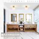 Bagood 10" Mid Century Light Fixture Gold Schoolhouse Lights Fixture Schoolhouse Light Fixtures Ceiling Milk Glass Lights Fixtures Semi Flush Mount Ceiling for Bathroom Kitchen (Bulb Incl.)
