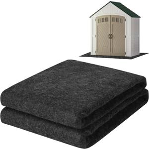 ToLanbbt Outdoor Storage Shed Floor Mat, 6 x 4 FT Waterproof Carport Mat, Washable Furniture Pad with Non Slip Backing for Dust, Oil, Protection, Storage Shed Not Included (Dark Grey)