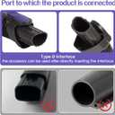 IX141 Vacuum Crevice Tool Brush Replacement Parts Compatible with Shark Pet Cordless Stick IX141 IZ462H IZ483H IZ363HT IZ361H IZ163H IZ362H Removable Two-in-one for D-Shaped Tool Brush Attachments