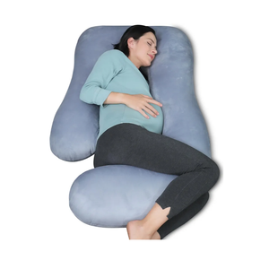MOON PARK Pregnancy Pillows for Sleeping - U Shaped Full Body Maternity Pillow with Removable Cover - Support for Back, Legs, Belly, HIPS - 57 Inch Pregnancy Pillow for Women - Grey