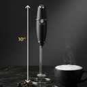 Bean Envy Milk Frother, Coffee Stirrers, Frother Wand, Milk Frother Handheld, Frother with stand, Hand Blender for Coffee, Lattes, Cappuccino, Matcha and Hot Chocolate Kitchen Gifts - Black