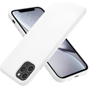 OTOFLY Compatible with iPhone 11 Pro Max Case,Ultra Slim Fit iPhone Case Liquid Silicone Gel Cover with Full Body Protection Anti-Scratch Shockproof Case (White)