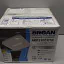 Broan-NuTone Bathroom Exhaust Fan  Retrofit Design Replaces Existing Fan Without Attic Access, Quiet 1.0 Sones, 110 CFM, Powerful Ventilation with 4 Selectable CCT Light Settings for a Modern Look