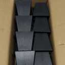 TURSTIN 16 Pack 4 Inch Furniture Legs Plastic Sofa Couch Legs Square Tapered Feet Sofa Legs with M8 T-Nuts Screws for Legs Sofas Chairs Cabinets Dressers Beds, Black