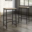 Sauder North Avenue Counter Height Stool, Charter Oak Finish, L: 14.45" x W: 12.28" x H: 23.62"