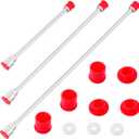3 Pack Airless Sprayer Gun Tip Extension with Red Guard, Airless Paint Spray Extension Pole Rod (30CM/50CM/75CM)