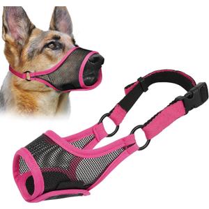 LUCKYPAW Soft Mesh Mouth Guard (Hot Pink, M)