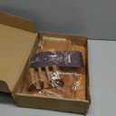 Astercook Deep-Carbonized Bamboo Cutting Boards for Kitchen with Wood Storage Stand, Reversible Charcuterie & Chopping Boards with Juice Grooves and Easy-Grip Handles, Knife-Friendly, Kitchen Gift