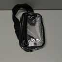 Packism Clear Fanny Pack Stadium Approved - Plus Size 35-51 inches Adjustable Strap Clear Belt Bag for Women Men Transparent Waist Bag for Concerts, Sporting Events, Black