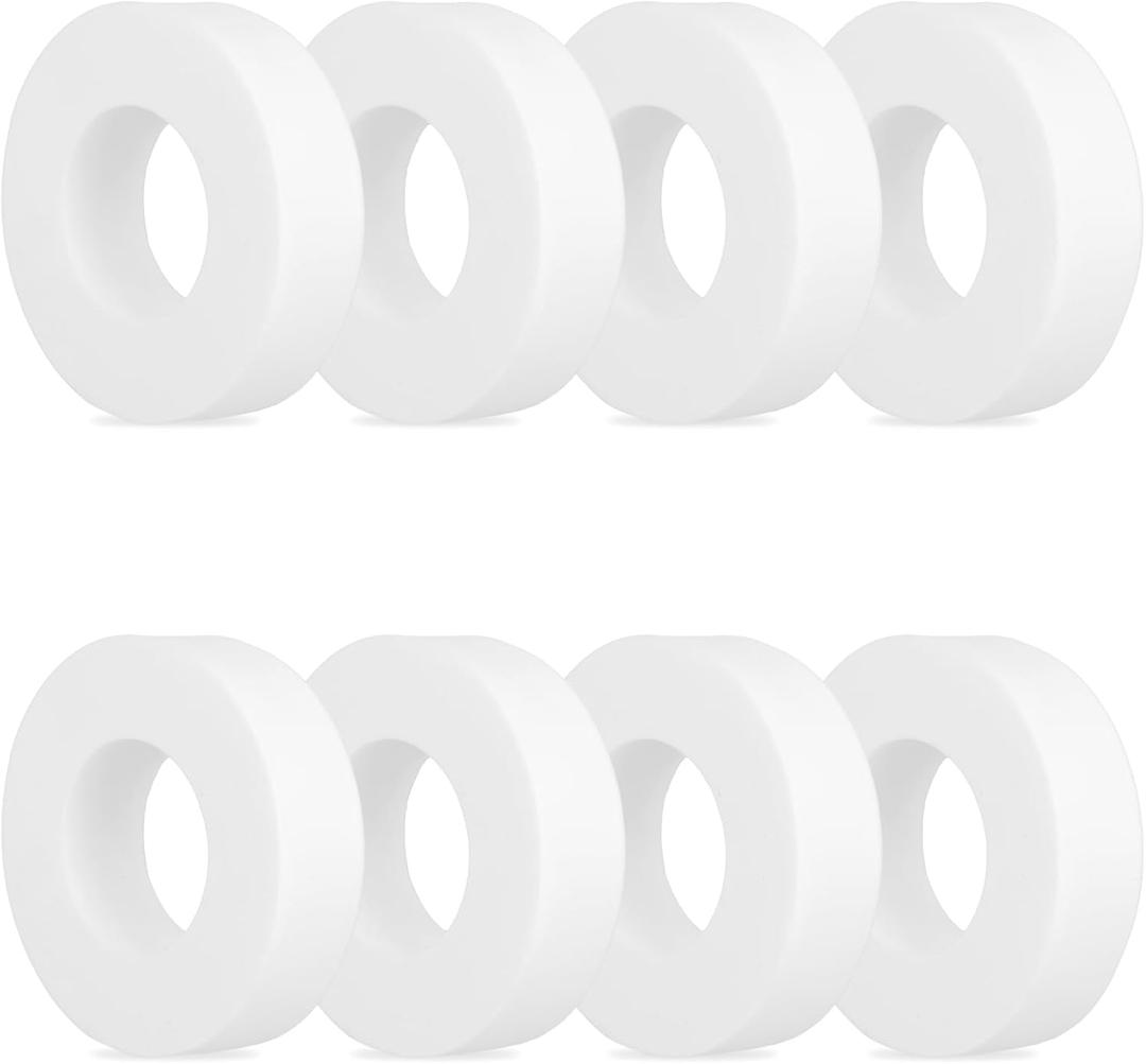 8pcs Pool Cleaner Climbing Ring Compatible with Dolphin M200/M400/M500, Nautilus/CC Plus, DX3/DX4/DX6, White Wheels Rings Replacement Part for Pool Cleaner