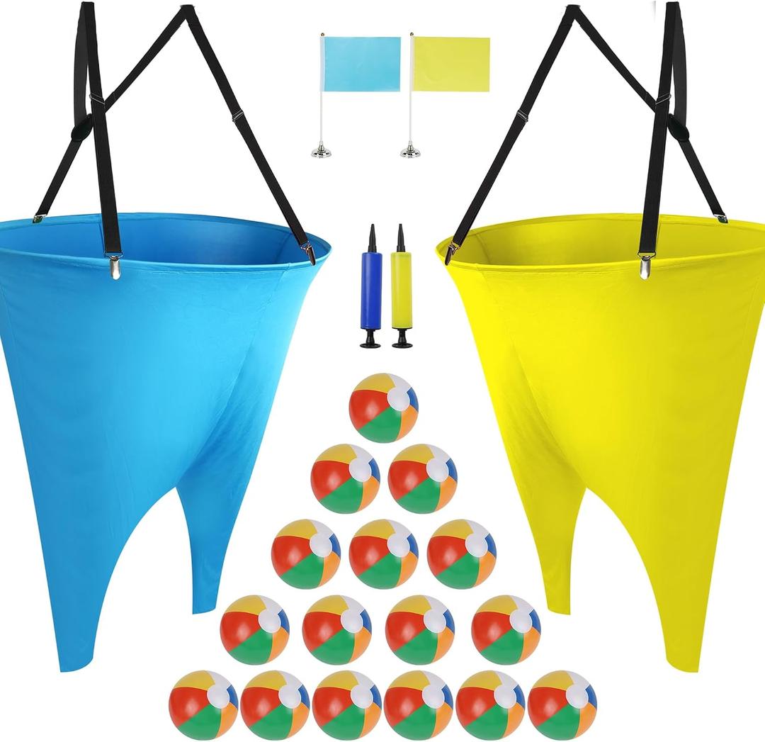 yofit 24Pcs Granny Pants Yard Game Funny Field Day Outdoor Games for Adults Kids and Family Gaint Pant Set for Brithday Party Tossing Games Activities for Groups