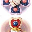 2PCS Animal Suction Cup Spinner Toys for 1 2 Year Old Boys Spinning Toys Baby Toys 12-18 Months Sensory Toys for Toddlers 1-3 First Birthday Baby Gifts for 1 Year Old Girls