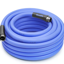 KOTTO Heavy Duty Garden Hose, 5/8" High Flow, Lightweight, Leak-Proof, Flexible Water Hose for Outdoors - Blue, 100 ft