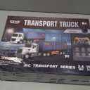 SNACKTANT 23.6-Inch 9-Channel Remote Control Semi Truck with Trailer  1:24 Scale RC Container Carrier Truck Toy for Kids 3-8, Dual Batteries, Light & Sound Effects, Ultimate Gift for Boys & Girls