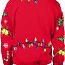 Colorful House Unisex's Ugly Christmas Jumper Sweater Printed Pullover,3D Funny Digital Print Sweatshirt Suit for Men Woman (Medium, Red Reindeer)