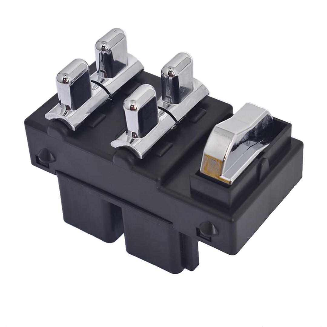 Master Driver Side Power Window Switch Replacement for 1998-2002 Town F8VZ-14529-AA, Push Button, Manual Operation, Black