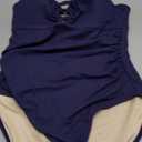 Blooming Jelly Womens One Piece Swimsuit Slimming Tummy Control Bathing Suit Shapewear Full Coverage Swim Suits (Large, Navy Blue)