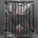 Cumbor 34" Extra Tall No Bottom Bar Baby Gate for Stairs, Wall Mounted Dog Gate Indoor for Larger Pets, Expandable 29.2-43" Safety Gate for Doorways, Wide Walk Thru Door for Easy Access (Black)