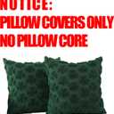 3Sizes 2 Pack 18"*18" St Patricks Day Pillow Covers St Patricks Day Decorations Green Shamrock Soft Plush Faux Fur Jacquard Throw Pillows for Bedroom Sofa Holiday Festivals Home Decor
