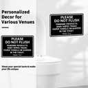"Please Do Not Flush" Sign - 7.8" x 11.9" Heavy - Duty Aluminum Bathroom Sign (146)