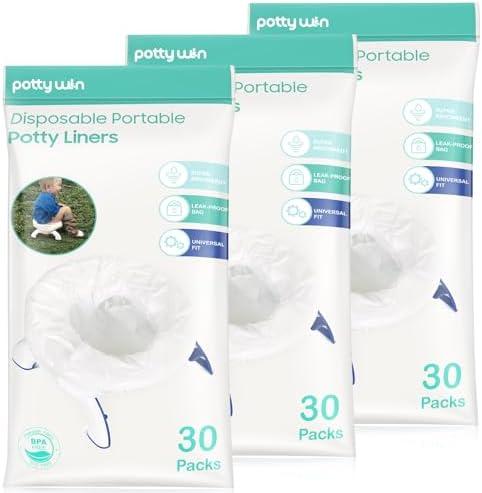 Disposable Potty Liners Compatible with OXO Tot 2-in-1 Go Potty, Potty Refill Bags for Toddler Travel, Universal Potty Bags Fit Most Potty Chairs 15 Pack