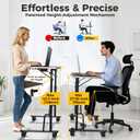 FoldWise Foldable Standing & Rolling Desk, Upgraded Portable Desk on Wheels, X-Large