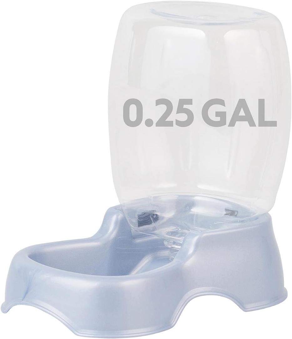 Petmate Pet Cafe Cat and Dog Water Dispenser - Water Bowl for Cats and Dogs, USA Made, .25 GAL, Pearl Ash Blue Petmate Pet Cafe Cat and Dog Water Dispenser - Water Bowl for Cats and Dogs, USA Made, .25 GAL, Pearl Ash Blue