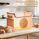 Folding Bread Proofing Box - 86-113℉ Temperature Control & 24H Timer, Dough Proofer with Metal Rack, Foldable Proofing Warming Box for Sourdough, Bread Baking, Pizza, Yogurt