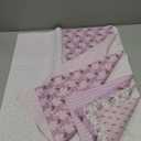 Whaline 12Pcs Vintage Floral Cotton Fabric Bundles 18 x 22 Inch Retro Floral Fat Quarters Purple Flower Quilting Patchwork Squares Sewing Fabrics for DIY Handmade Crafting Home Party Spring Decor