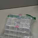 Opret 15 Grids Bead Organizer(4 Pack), Earring Organizer Box, SMALL Plastic Clear Organizing Containers with Adjustable Dividers for Crafts Jewelry Screws Small Items, Size 6.93.90.9in (4 pcs, Transparent)