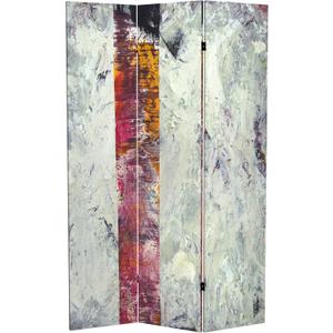 Red Lantern 6 ft. Tall Double Sided Undersea Canvas Room Divider, Green, Blue (November Light)