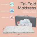 Babylicious Waterproof Pack and Play Mattress Topper | 38" x 26" x 1.5" | Trifold Style - Breathable Soft Plush Foam - Portable Mattress Topper- Baby Foam Mattresses for Babies