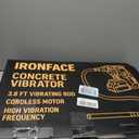 IRONFACE 20V Cordless Concrete Vibrating Tool, with 3.8ft Shaft Rod, Brushless Motor, Compatible with Dewalt 20V Batteries (Tool Only) (for DW)