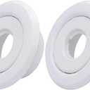 TunaMax (2 Pack) 1/2" IPS Fire Sprinkler Escutcheons 3/4" Adjustment Sprinkler Head Cover Plate Trim Ring White