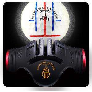 360-Degree Golf Ball Marker Alignment Tool Kit - Triple Line Stencil with 3-Color Pens and Gift Box