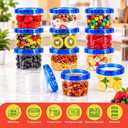 10 Pack 17oz Small Freezer Food Storage Containers with Twist Top Lids