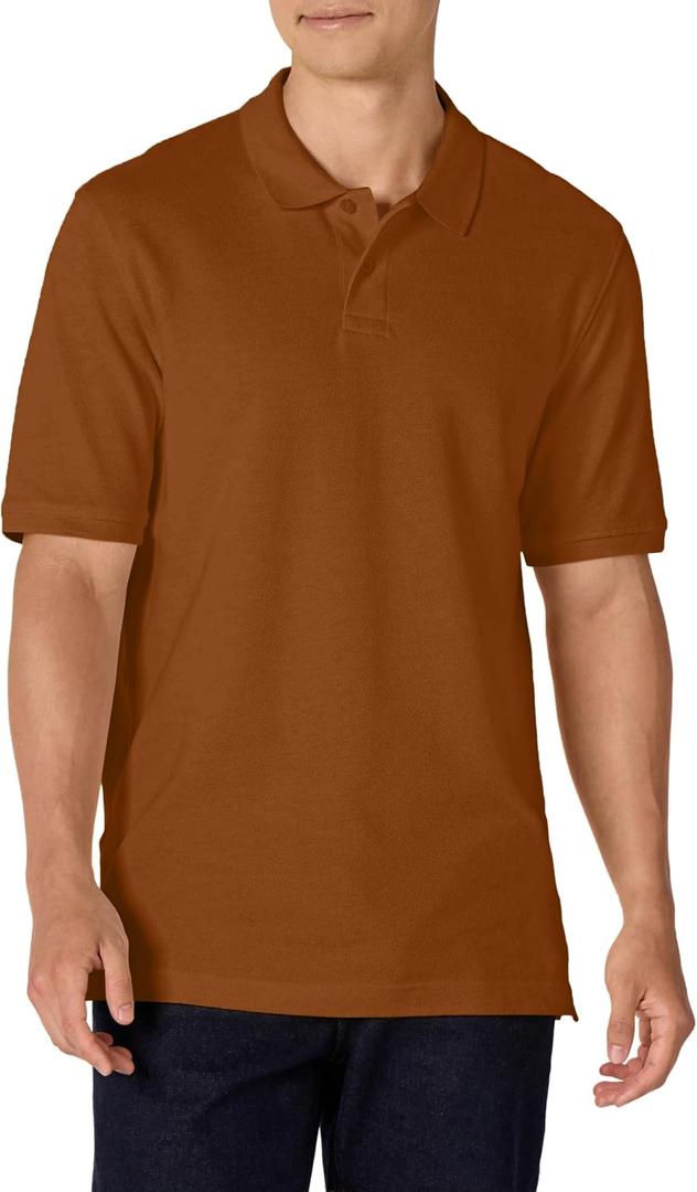 Amazon Essentials Men's Regular-Fit Short Sleeve Cotton Pique Polo Shirt (Available in Big & Tall)