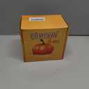 3 Wick 14oz Pumpkin Scented Orange Candle in Glass Jar with Lid, Large Fall Colored Aromatherapy Gift Candle for Harvest Halloween Home Table Decoration - 60-70 Hours Burning Time