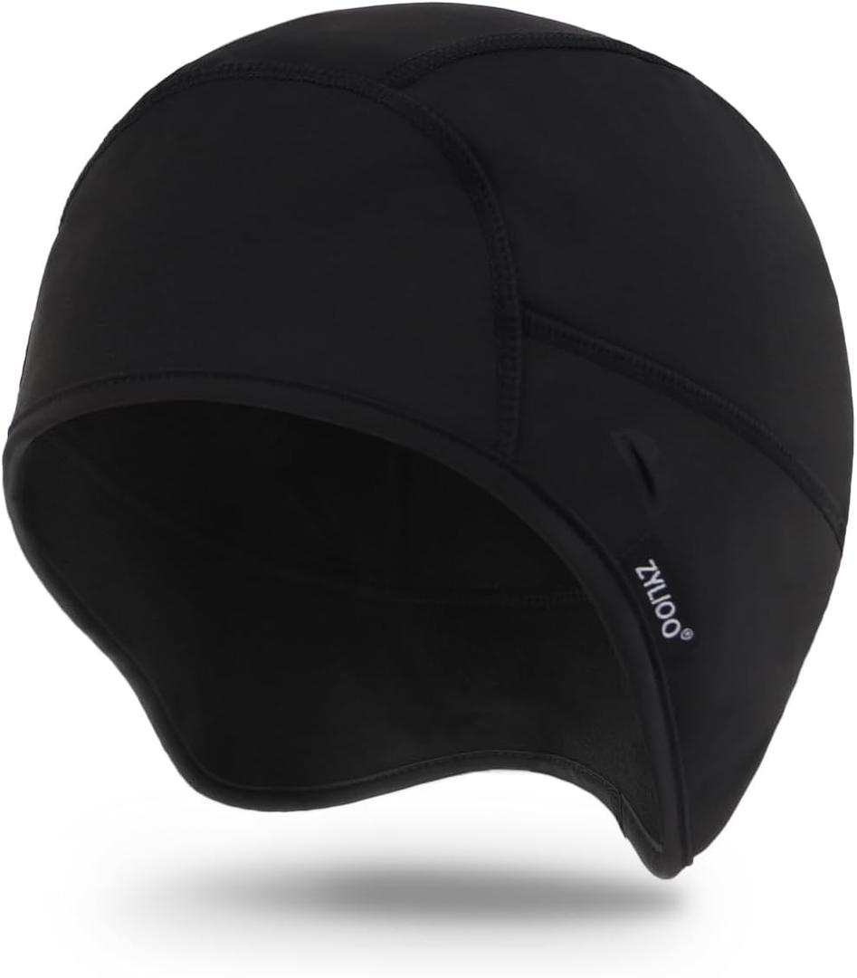 Zylioo 2XL/XL/L/M/S Fleece Skull Cap,Thermal Ski Hats,Cycling Helmet Liner,Winter Athletic Beanie Hat for Men Women