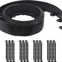 Gardzen Landscape Edging Kit, 20-Foot Long, 3-Inch Tall, No Dig Garden Edging Border for Flower Beds, Tree Rings, Pathways, Includes 24 Spikes (Black)