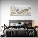JBD JIETUAN Abstract Wall Decor Gold Wall Art for Living Room Modern Aesthetic Artwork Minimalism Camvas Painting Bedroom Decor Wall Hanging 24×48 Inches