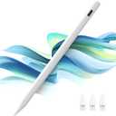 Stylus Pen for iPad 9th&11th Generation - 5X Fast Charge Digital Pen - Compatible with 2018-2025 Apple iPad Pro 11"/12.9"/M4, iPad mini 5-6 Gen, iPad Air 3/4/5/M2/M3-White