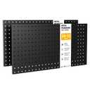 LiSHELF 8 Pack Metal Pegboard Panels, 12 x 24 Inch Heavy Duty Wall Peg Board Organizer, Modular Tool Storage Board for Garage, Workshop, Craft Room, Kitchen