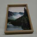 SIGNWIN Framed Canvas Print Wall Art Woodland Nursery Decor Set Misty Green Mountain Forest Valley Nature Wilderness Modern Art Rustic Landscape for Living Room, Bedroom, Office - 8,5"x12,5" Natural