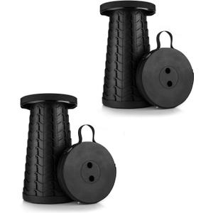 Boreeman 2-Pack Collapsible Stool, Lightweight Yet More Sturdy with Load Capacity 400lbs, Upgraded Portable Stool for Camping Fishing Hiking BBQ