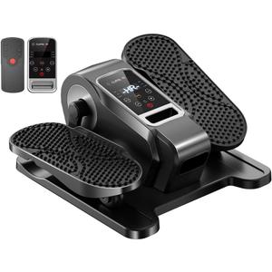 Under Desk Elliptical Machine, Electric Seated Pedal Exerciser, Min Leg Exerciser with Remoter, 12 Level Speeds, Forward & Reverse Direction, Manual & Auto Mode for Home Office