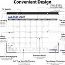 OuMuaMua Large Desk Calendar 2026-2027 - 19 Months from Jun. 2026 through Dec. 2027, 22 x 17 Inches Desktop Wall Calendar with Julian Date To-do & Notes, Corner Protectors for School Home Office